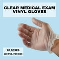 thumbnail image 6 of MMBM Powder Free Vinyl Disposable Gloves, Large, Clear, Latex Free Exam Grade Soft and comfortable 2000 Pieces Single Use Only, 6 of 6