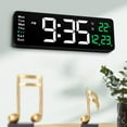 thumbnail image 1 of BRIGHTFUFU Reloj de reloj de pared digital 1pc Reloj de pared LED con fecha de temperatura Alarma Decoración del hogar grande de 39 cm de ancho, 1 of 8