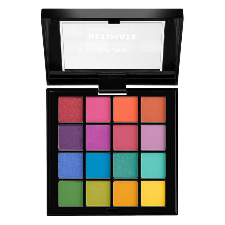 NYX Professional Makeup Ultimate Eye Shadow Palette, Brights, 0.32 oz
