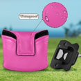 thumbnail image 6 of Haosy Bright Rose Golf Mallet Putter Cover Strong Magnetic Leather Golf Club Headcover Closure, 6 of 7