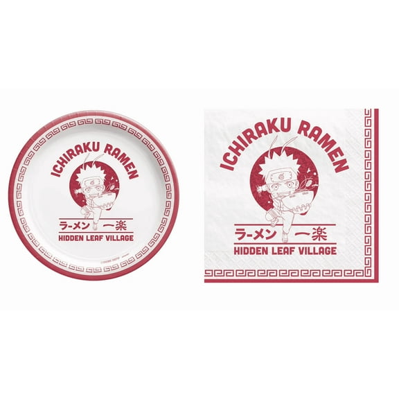Naruto Small Plates & Napkins Party Set (for 8 Guests)