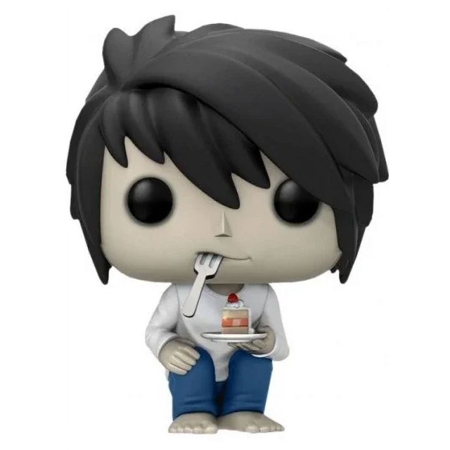 2025 Recién llegado FUNKO POP Death Note Light #216 RYUK #217 #218 L con pastel #219 Figura de acción Juguete Muñecas de vinilo coleccionables Juguetes de películas