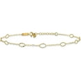 thumbnail image 3 of Avariah Diamonds Solid 14k Yellow Gold Oval Shapes 9in Plus 1in ext Anklet - 9" Bracelet, 3 of 8