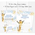 thumbnail image 3 of Inkdotpot Set Of 30Giraffe Baby Shower Invitations-Diaper Raffle Tickets And Baby Shower Book Request Cards Jungle Animals Invites Its A Boy Its A Girl, 3 of 7