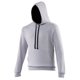 thumbnail image 1 of Awdis - Sudadera con capucha Modelo Varsity - Correr/Fitness/Gym/Deporte (Gris jaspeado/Marino frances), 1 of 2