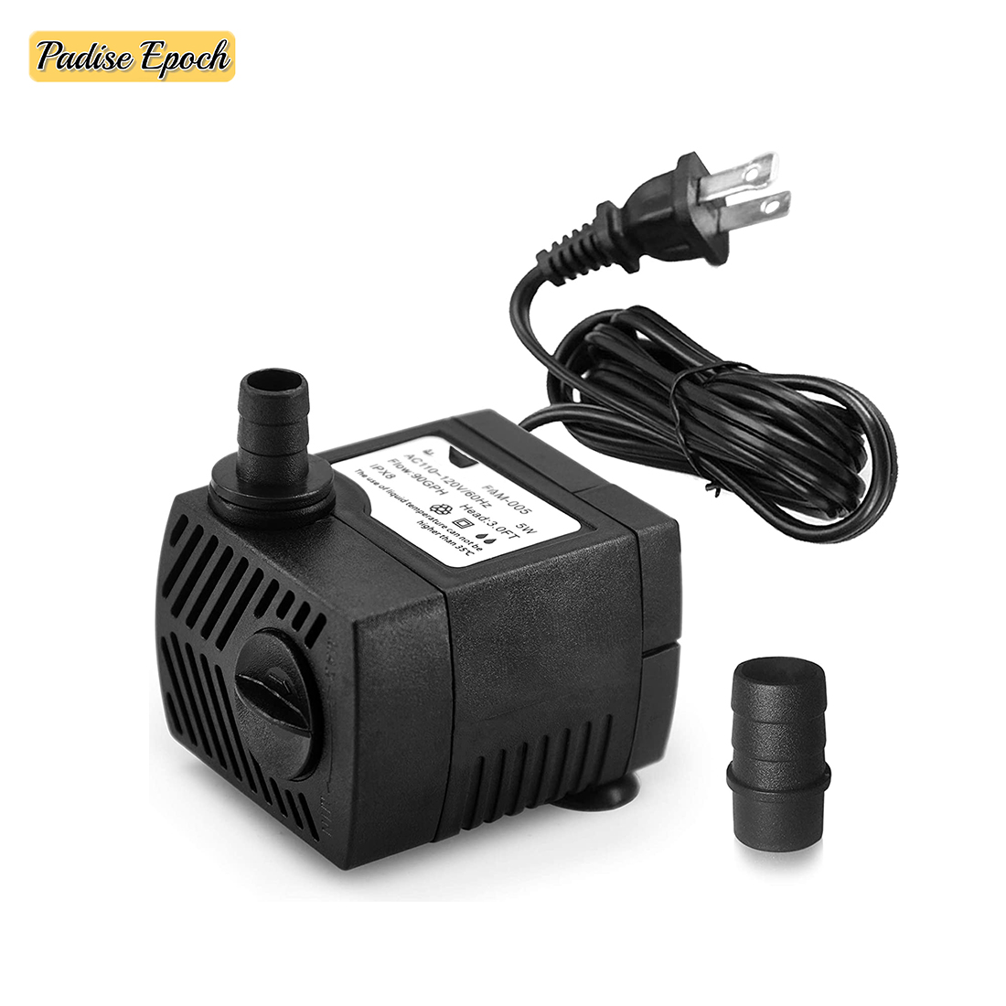 90 GPH Mini Submersible Pump, Small Fountain Pump (5W 350L/H) for water