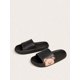 thumbnail image 4 of Preppy Pink Slippers For Women, Cartoon Bear Pattern Slides, 4 of 4