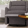 thumbnail image 4 of Emma + Oliver Manual Glider Rocker Recliner with 360 Degree Swivel Perfect for Living Room, Bedroom, or Nursery in Dark Gray, 4 of 16