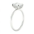 thumbnail image 4 of Cora Jewellery 4CT Emerald Moissanite Hidden Halo Engagement Ring For Women, 18K White Gold, 4 of 5