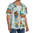 thumbnail image 4 of Wukai Cartoon Car Racing Men's Casual Short-Sleeve Button Down Shirt - Lightweight Summer Dress Shirt for Daily Wear-X-Large, 4 of 7