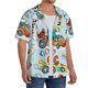thumbnail image 2 of Fotbe Cartoon Car Racing Camisa Estampada de Manga Corta para Hombre, Casual de Verano, Estilo Playero, Sin Arrugas-4X-Large, 2 of 5