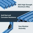 thumbnail image 4 of POWERTEC 4PK 24" 2020 T-Slot Aluminum Extrusion Profile Linear Rail - Anodized Blue, European Standard 20mm x 20mm - for CNC Machines, 3D Printer Frames, Custom Enclosures (74001N), 4 of 9