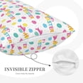 thumbnail image 3 of Pofeuu Happy Easter Print Polyester Microfiber Plush Pillowcases, Super Soft and Cozy Pillow Case Covers with Envelop Closure（Pillow core not included）-14"x20", 3 of 6