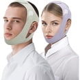 thumbnail image 1 of AoVoTo Anti Snore Chin Strap, Snore Stopper with Adjustable Velcro Chin Strap for Sleeping Comfortable Stop Snoring Solution Anti Snoring Devices Breathable and Reusable （Two Couple Outfits） (L), 1 of 1
