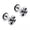 Style 2: Iron Cross, variant on Mens Womens Surgical Steel Gothic Punk Skull / Rose / Ankh Cross Stud Earrings-Style 2: Iron Cross