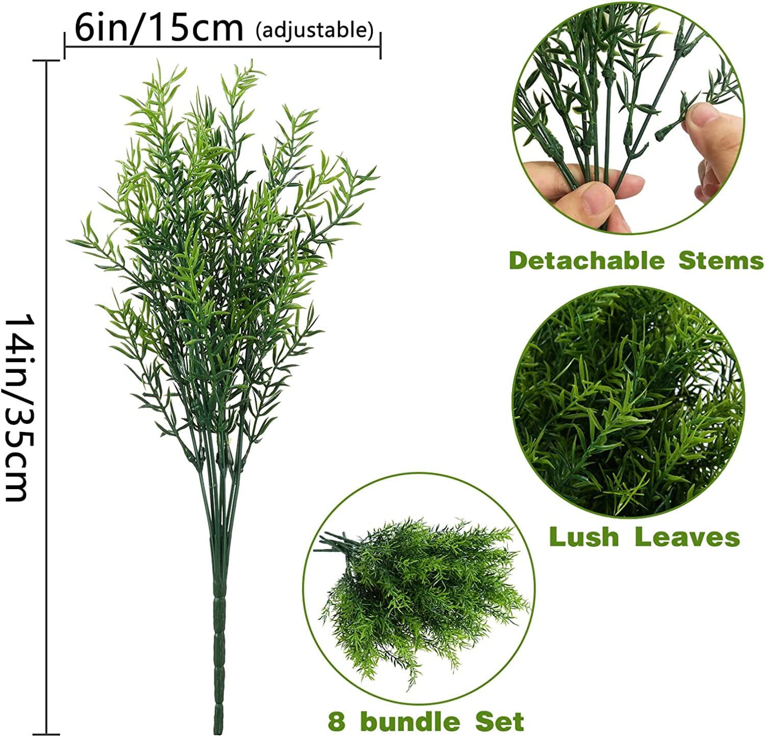 8 Bundles Artificial Greenery Plants, Faux Outdoor UV Resistant Fake Grass for Garden Porch Window Box Filler Indoor Home Decoration (Snapdragon)