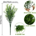 thumbnail image 3 of Artificial Plants Flowers Grass Shrubs 8 Pack No Fade Faux Plastic Flowers Outdoor for Farmhouse Garden Porch Patio Indoor Wedding Decoration Greenery Fake Plants uv Resistant, 3 of 5