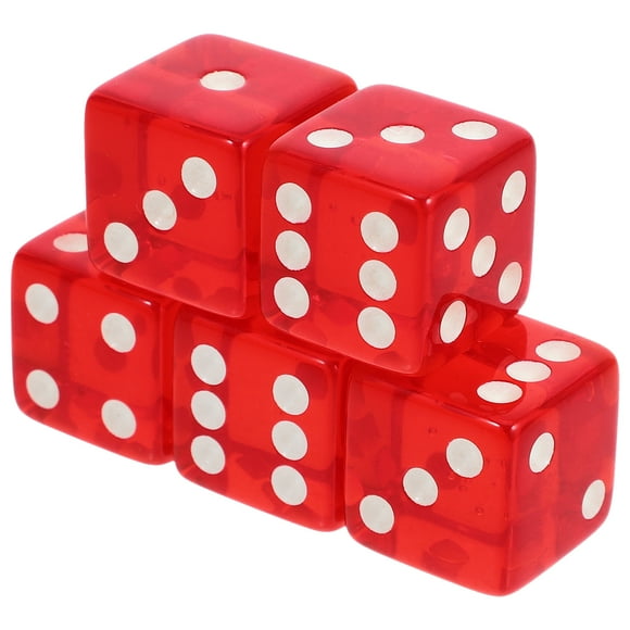 BRIGHTFUFU Juego de dados para fiesta, dados divertidos para juego de mesa, dados de repuesto, 5 uds.