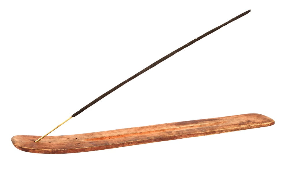 Wooden Incense Holder, 10 Inches Long, for Single Incense Stick Elegant
