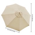 thumbnail image 6 of Yescom 10Ft 8 Rib Umbrella Replacement Cover Canopy Patio Outdoor Market Deck Yard Top, 6 of 9