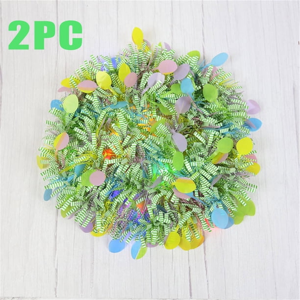 Guirnalda de hojas de plástico de 2 m para Pascua | Decoración para fiestas en casa | Colgante de frutas artificiales con hojas de otoño para Acción de Gracias, Halloween | Adorno para colgar en la