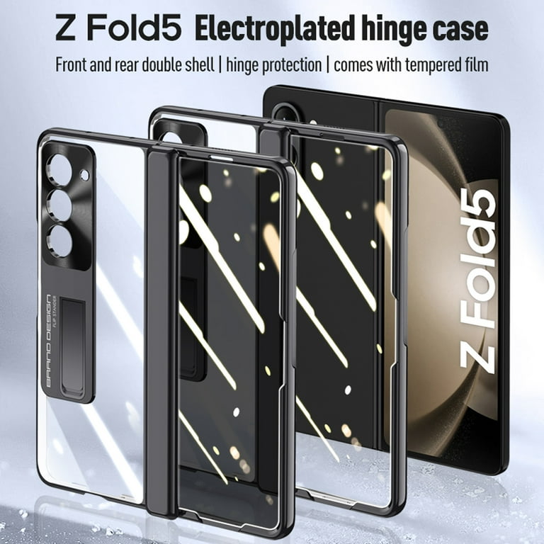 for Samsung Galaxy Z Fold 6 Clear Case with Hinge Protection