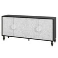 thumbnail image 5 of Tcbosik 4-Door Sideboard Buffet Cabinet with Adjustable Shelf, Modern Accent Cabinet, Storage Cabinet for Kitchen, Bedroom, Living Room, Black & White, 5 of 10