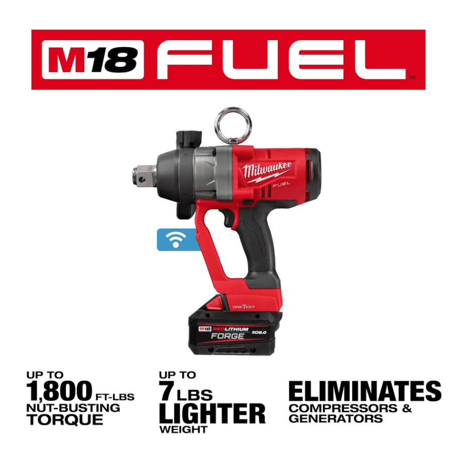 Milwaukee M18 FUEL 1" High Torque Impact Wrench Kit with ONE-KEY (2867-22)