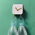 thumbnail image 4 of Small Alarm Clocks for Bedrooms Creative Storage Rack Free Punch Alarm Clock Hook Kitchen Supplies Storage Rack Bedroom Wall Hanging Pendant, 4 of 5