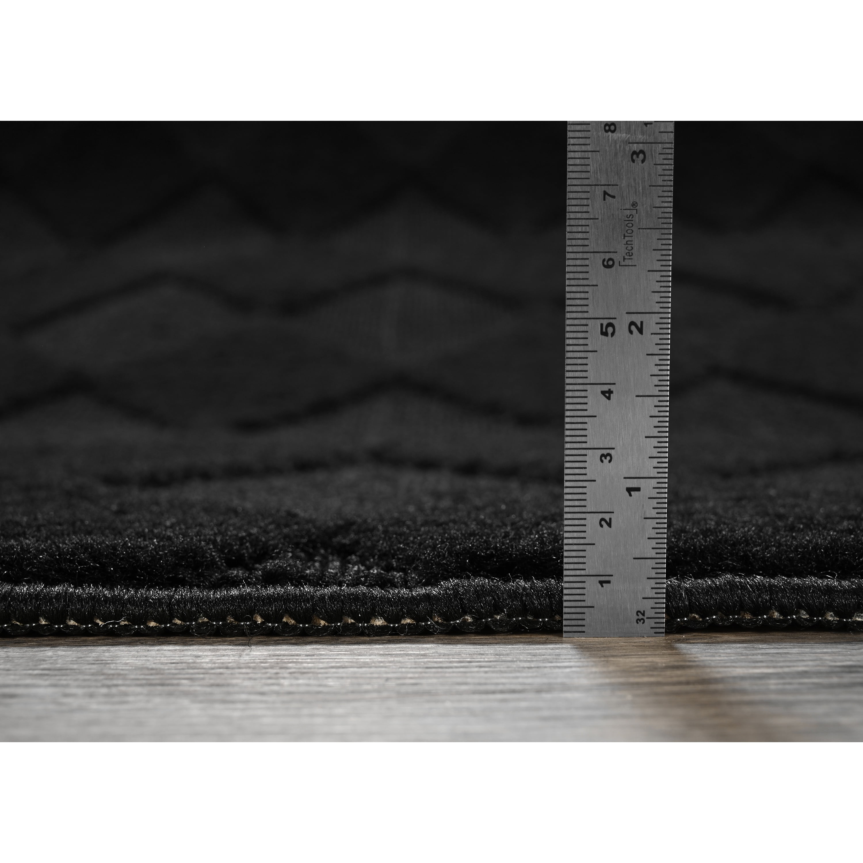 Garland Rug Diamond Polypropylene Black Indoor Runner Rug, 2' x 8'