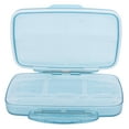 BYQWEXR Blue Portable Pill Organizer – Large Capacity Travel Medicine ...