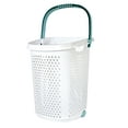 Home Logic 2 Bushel Rolling Plastic Laundry Hamper with Popup Handle