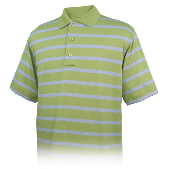 Monterey Club Men's Gingham Stripe Texture Golf Polo Shirt #1608
