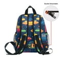thumbnail image 5 of FORMRS School Backpack with Front Zippered Pocket 12" Student Travel Daypack, Rainbow Space Cat, 5 of 6