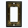 thumbnail image 5 of Metal Light Switch Plate Cover Elegant Victorian Floral Fan Frame Black FRA071, 5 of 13