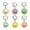 6 piece set, variant on Trendy Plastic Smiling Face Dumpling Keychain Playful Accessory For Teens Students And Collectors Safe Nontoxic