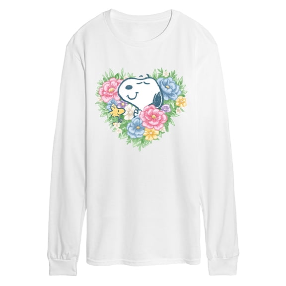 Peanuts - Snoopy Flower Heart Long Sleeve Graphic T-Shirt