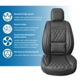 thumbnail image 3 of Elantrip Black Luxury Diamond Design Leather Car Seat Cover, Waterproof and Non-slip, for SUV, Truck, Car Cover, 3 of 7