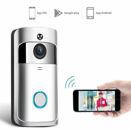 VicTsing Wireless Wifi Doorbell Smart Video Phone Door Visual Ring Intercom Secure Camera Anti-theft Free Cloud Service Two-Way Talk Night Vision PIR Detection APP Control for IOS (Best Phone Cleanup App)