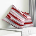 thumbnail image 3 of Red Pink Gray Stripes Pillow Covers 16x16 Inch Decorative Throw Pillow Cover, Modern Abstract Minimalist Retro Sofa Pillowcases Accent Cushion Case Home Decor Bedroom Living Room, 3 of 6