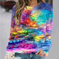 thumbnail image 2 of Feancey Christmas Tree Sweatshirt Women Novelty Xmas Print Pullover Tops Tunic Casual Crewneck Sweatshirts Fall Winter Fashion Holiday Gift Shirts Red XXL, 2 of 7