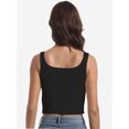 thumbnail image 2 of Tank Top for Women Square Neckline Sleeveless Trendy Sexy Tops Slim Fitted Summer Yoga Tops, 2 of 4