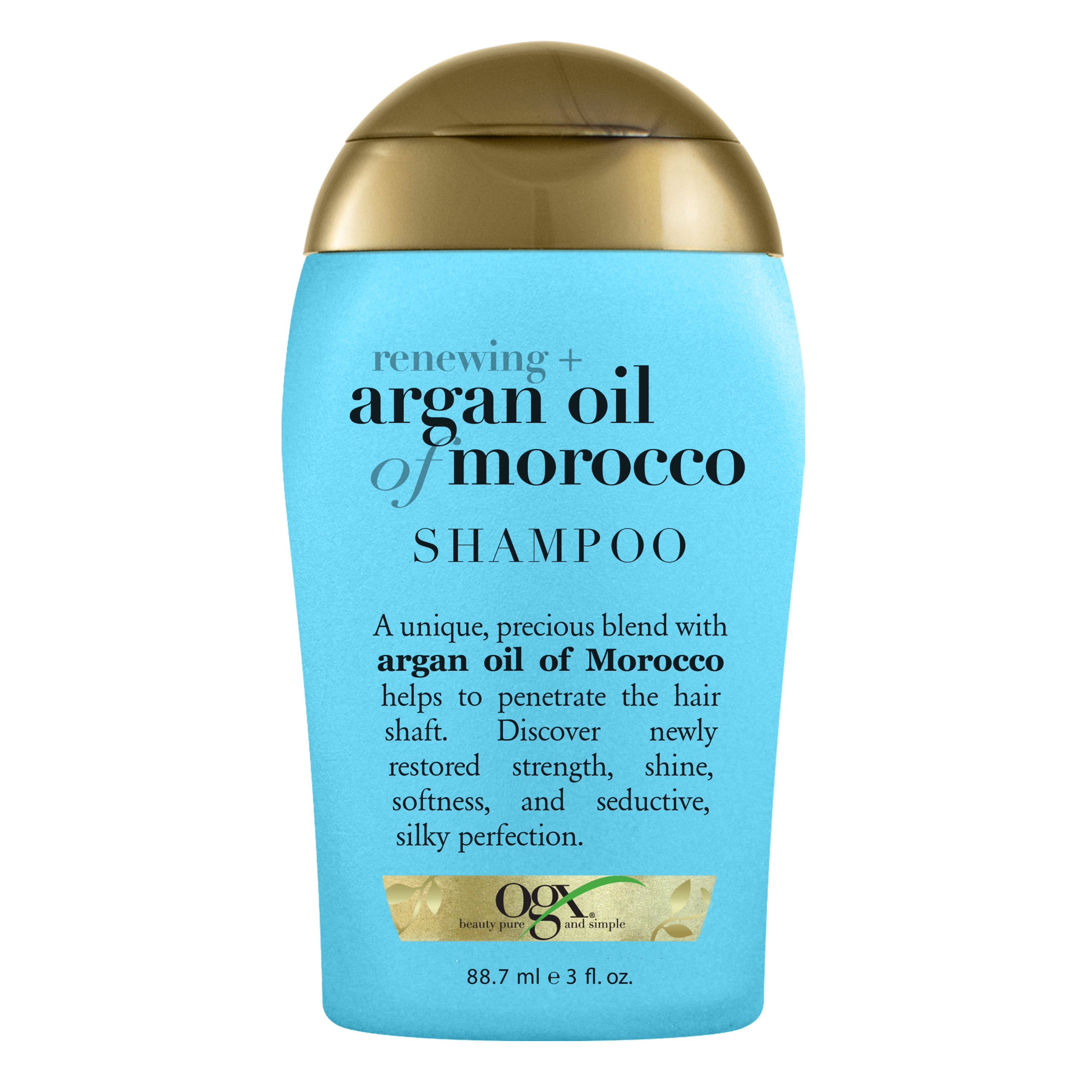 OGX Renewing Nourishing Moisturizing Shine Enhancing Daily Shampoo with Argan & Moroccan Oil, 3 fl oz
