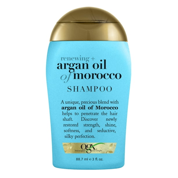 OGX Renewing Moisturizing Shine Enhancing Daily Shampoo with Argan & Moroccan Oil, 3 fl oz - Walmart.com