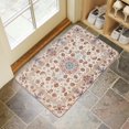 thumbnail image 4 of Retro Door Mat, 17 X 30 Inch Boho Pink Carpet Welcome Doormat Decorative Home Floor Mat, Non Slip Rubber Back and Strong Water Absorption for Outdoor Indoor Entrance Decor, 4 of 6