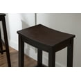 thumbnail image 5 of Linon Aubree Wood Bar Saddle Stool, Espresso, 30 inch Seat Height, 5 of 7