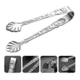 thumbnail image 3 of 6 Pcs Vintage Relief Stainless Steel Ice Square Clips - Kitchen Serving Tongs for Sugar and Foods, 3 of 5