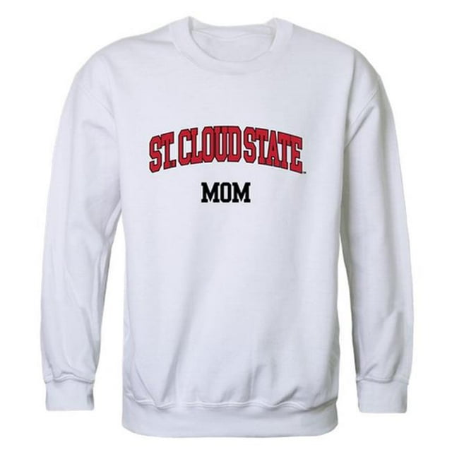 W Republic 564-237-WHT-02 Femmes Saint Cloud State Huskies Maman Sweat-Shirt Col Rond Polaire, Blanc - Moyen
