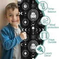 thumbnail image 3 of Blackout Kids Curtains,Black Gothic Moon Star Face Pattern Childrens Insulated Curtains Set Of 2,Bedroom Essentials,Toddler Room Decor 42x54in(106x137cm), 3 of 5