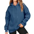 thumbnail image 2 of Gibobby Sudadera mujer con cierre, Sudaderas de manga larga con capucha para mujer, suéteres de forro polar, sudaderas con bolsillos(Marina,G), 2 of 4